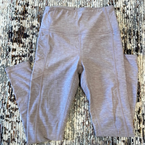 VICTORIA SECRET PINK HEATHERED XS LEGGINGS - VERY COMFORTABLE IN GREAT CONDITION - Picture 2 of 6